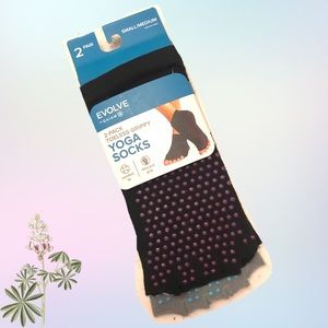 New! Yoga Socks (2 pair toeless)